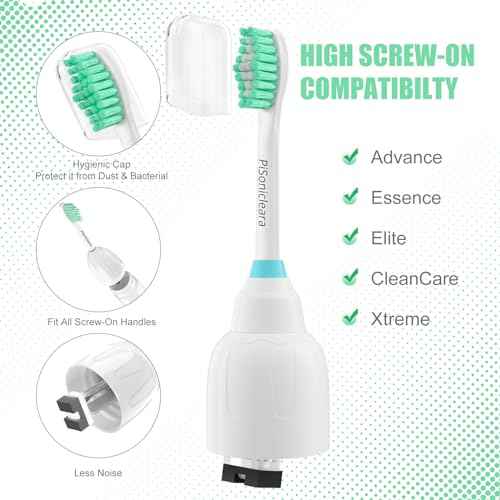 Replacement Toothbrush Heads(6 Pack) Compatible with Philips Sonicare E-Series Essence CleanCare Elite Advance hx7022/66 Xtreme Brush Refill hx7001