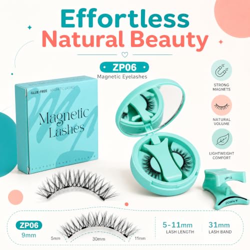 Magnetic Eyelashes Reusable Fluffy No Glue False Lashes