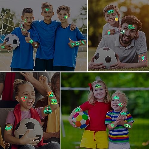 Glow In The Dark Soccer Temporary Tattoos for Kids