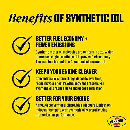 Pennzoil Platinum Full Synthetic 5W-20 Motor Oil (1-Quart, Single)