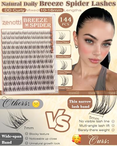 Wispy Eyelash Clusters with Invisible Band - 10-16mm, 144PCS