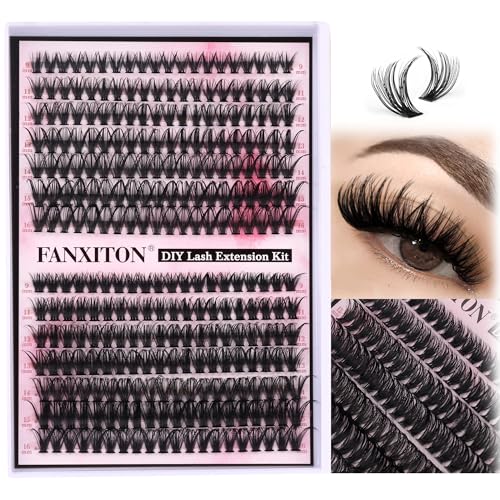 Cluster Lashes 280 pcs D Volume Eyelash Extensions 9-16mm
