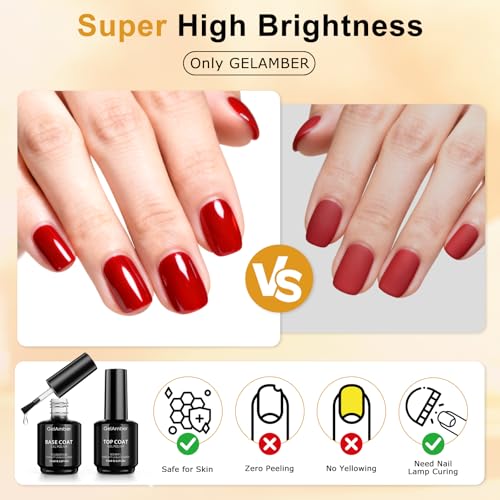 2Pcs Gel Base and Top Coat Nail Polish Set 15ml - Clear & Durable Finish