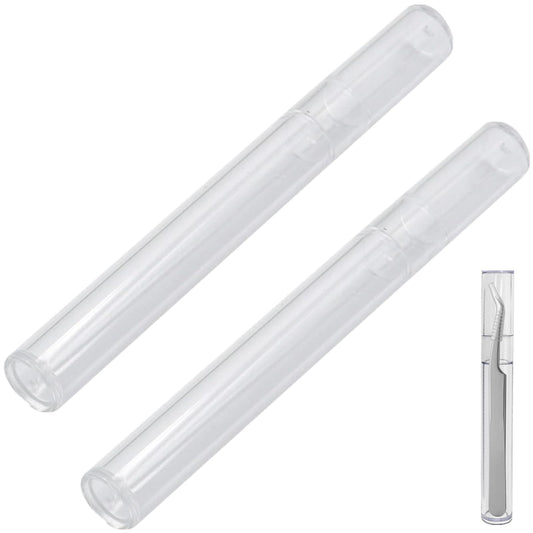 2 Packs Professional Tweezers Storage Case, Tweezers Organizer Eyelash Extension Tools Travel Small Box for Clip Manicure Tool