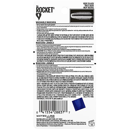 Maybelline Volum' Express The Rocket Washable Mascara, Very Black