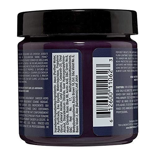 MANIC PANIC Classic Dark Star Semi Permanent Hair Color - Deep Grey Hair Dye for Women & Men That Lasts 4-6 Weeks - Vegan, Ammonia & Cruelty-Free - Create & Mix Custom Shades (4oz)