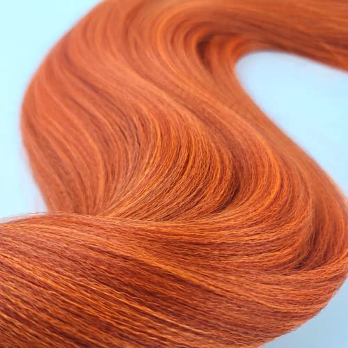 Gozill Ginger Orange Braiding Hair Pre Stretched Kanekalon Braiding Hair Extension 26 Inch Colored Synthetic Fake Hair for Braiding