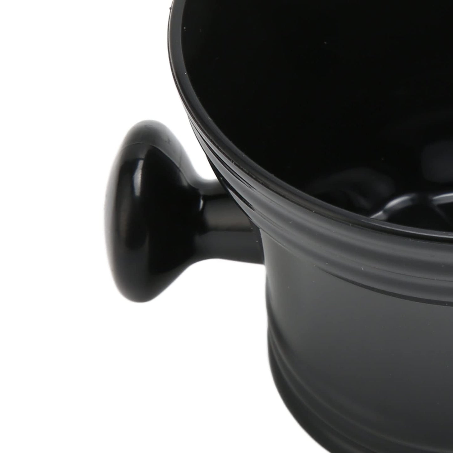 Shaving Soap Bowl Black Plastic Large Capacity Comfortable Grip Plastic Shaving Soap Bowl Foam Shaving Soap Cream Bowl Men Shaving Bowl Shave Mug with Handle for Barber Home Travel