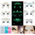 Luminous Face Gems & Glitter Kit - 6 Sheets Rhinestone Stickers