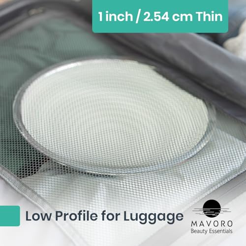 Mavoro 9" Travel Magnifying Mirror - 10X Suction Cup Makeup Mirror