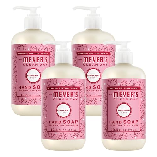 Mrs. Meyer's Peppermint Liquid Hand Soap - 12.5 Fl Oz (Pack of 4)