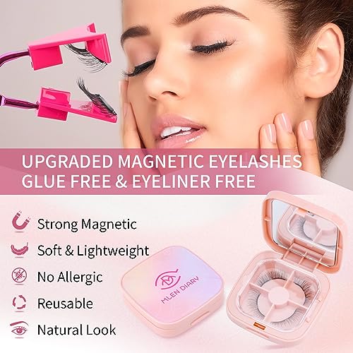 Dual Magnetic Eyelashes Kit - No Glue, 4D Natural Look, Reusable