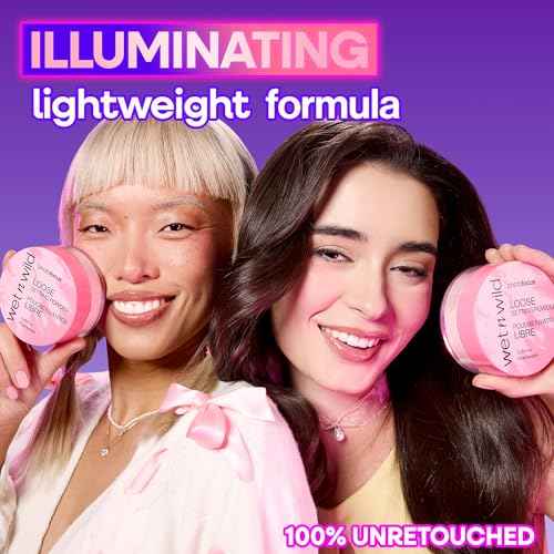 wet n wild Photo Focus Loose Setting Powder, Lightweight Silky Formula, Radiant Tint for a Luminous Glow, Blurring & Oil-Control Finish, Long-Lasting Makeup Setting Powder, Cruelty-Free - Soft Pink