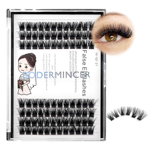 Bodermincer Wispy Lash Clusters 84pc D Curl Eyelash Extensions
