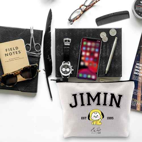 Singer Merch K-pop Characters Bag K-pop Team Gift for Army Singer Fan Gift B-T Inspired Zipper Pouch Bag (Jimin bag)