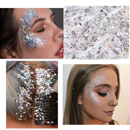 Silver Glitter Gel Stick - Face, Body & Hair