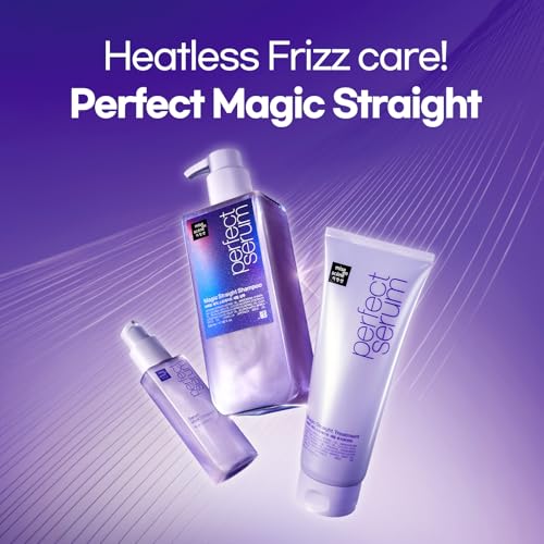 Mise En Scene Perfect Magic Straight Serum Treatment - Anti-Frizz & Hydrating Conditioner, 7.77 Fl Oz