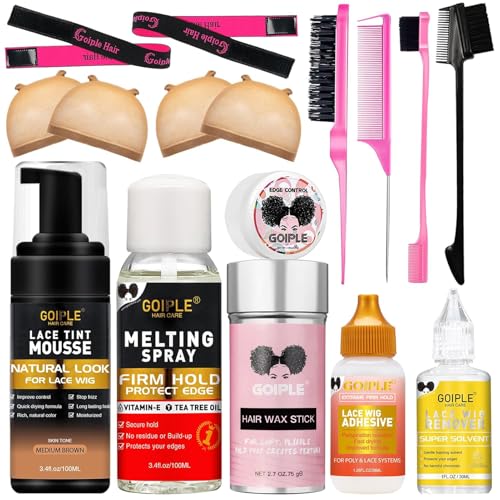 Wig Installation Kit with Lace Glue, Tint Mousse & Remover