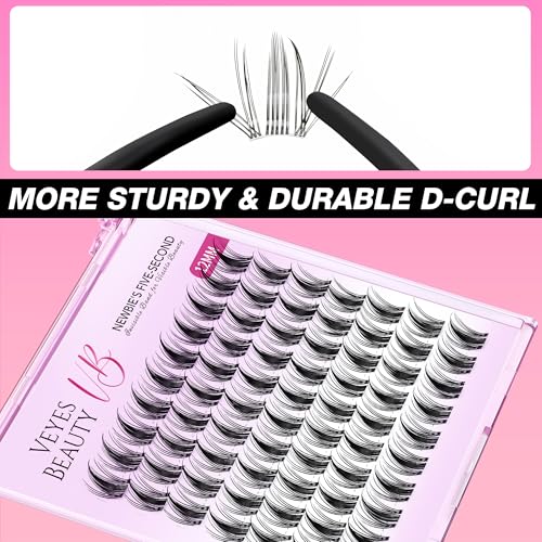 VEYESBEAUTY Lash Clusters 12mm Wispy DIY Eyelash Extensions