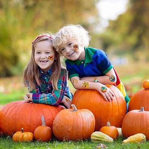 HOWAF 96 Pieces Fall Temporary Tattoos for Kids