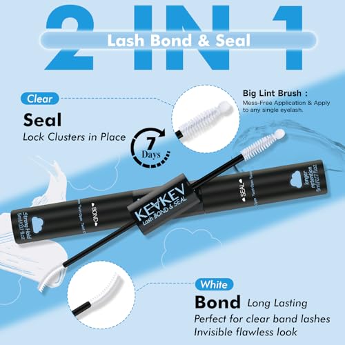 KevKev Clear Lash Glue - 7 Day Waterproof Lash Bond 10ml