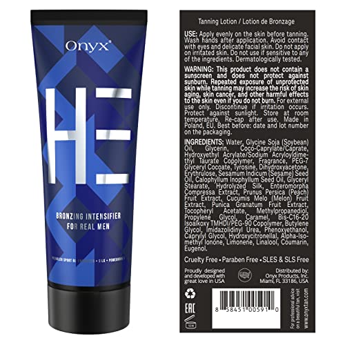 Onyx HE Men's Tanning Bed Lotion - Dark Bronzing Accelerator