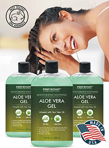 Aloe Vera Gel with Tea Tree Oil - 16.9 oz Pure Moisturizer