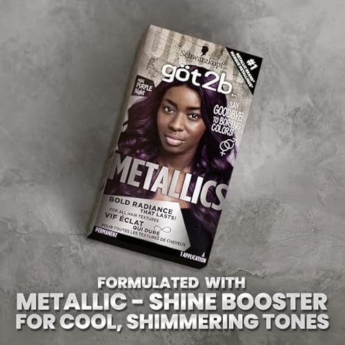 Got2b Metallics Permanent Hair Color, M64 Purple Night Charcoal