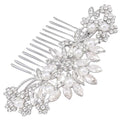Crystal Pearl Wedding Hair Comb | Silver Bridal Accessory