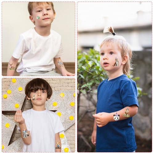 Jungle Animal Temporary Tattoos - 200+ Sheets Safari Party Favors