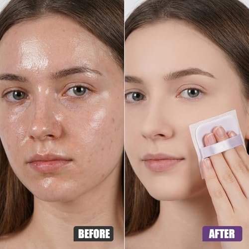 Oil Blotting Paper for Face 300 Sheets with Mirror & Puff