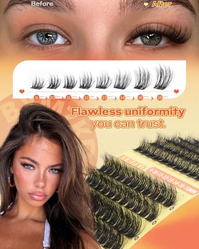 Wispy Lash Clusters 9-18mm D Curl Eyelash Extensions