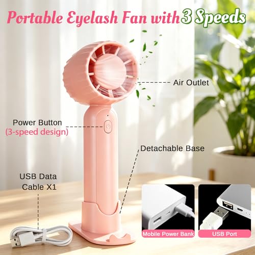 Eyelash Extension Cleanser Kit with USB Lash Fan