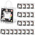Renbuzhu 24-Pack Clear PVC Gift Bags 8x8x3in with Handles – Reusable Classroom Party Favor Bags