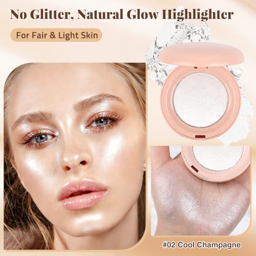 Silky Radiance Face Highlighter Powder - Talc Free, Waterproof