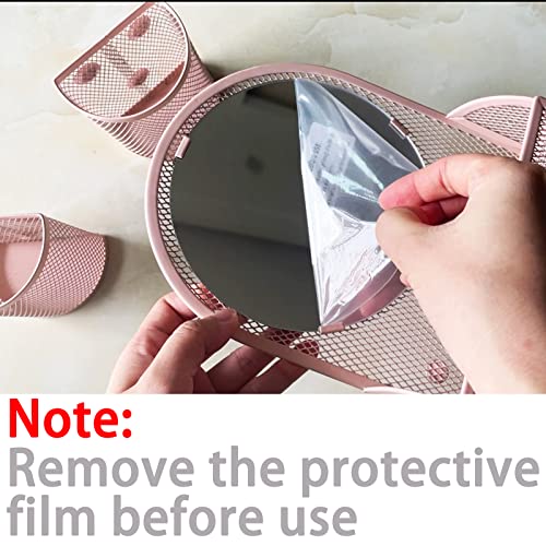 Pink Magnetic Locker Mirror with 2 Pen Holders