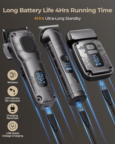 VGRPRO Professional Hair Clipper & Trimmer Set for Men