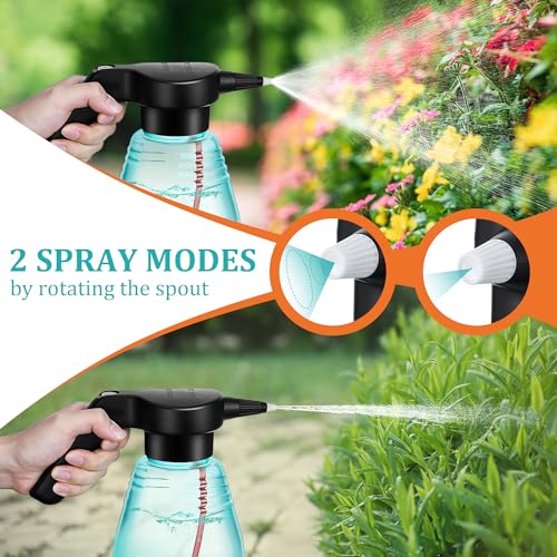 Dunkive 0.5 Gallon Electric Plant Spray Bottle with Green Style, Rechargeable, 2L