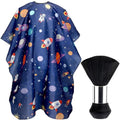 Kids Hair Cutting Cape with Neck Duster Brush - 55x39"