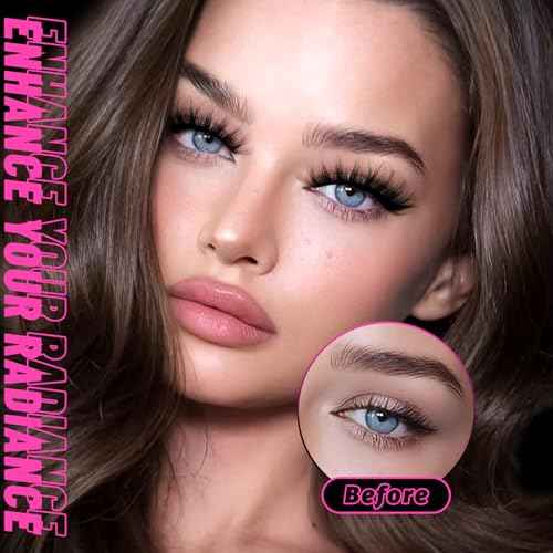 Veleasha Lashes D Curl Fluffy Eyelashes Cat Eye Lashes 5D Volume False Lashes Kit with Lash Glue and Tweezers 10 Pairs Soft False Eyelashes Luxury Fake Eyelashes Wispy Look Like Extensions (D15 Kit)