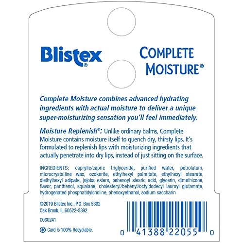 Blistex Lip Balm Complete Moisture .15oz, 8-Pack