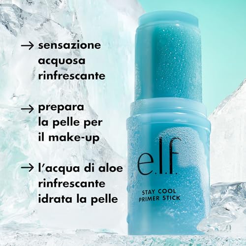 e.l.f. Stay Cool Primer Stick, Hydrating Gel Primer Preps Skin For Makeup, Imparts A Cooling Feel, Infused With Aloe Water, Vegan & Cruelty-Free