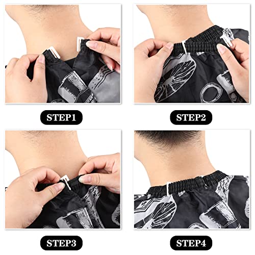 FEBSNOW Barber Cape with Viewing Window & Neck Duster Brush Set