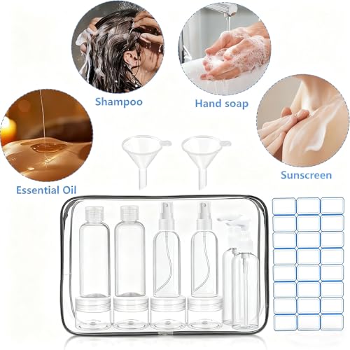 14-Piece Travel Bottle Set, TSA-Approved Leak-Proof Toiletries