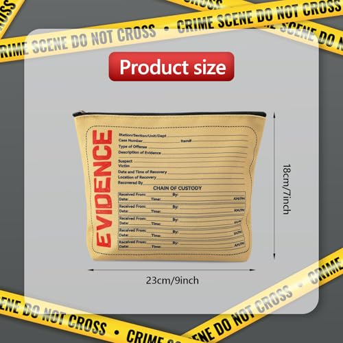 4 Pcs Evidence Bags Novelty Purse Makeup Bag True Crime Zipper Pouch For Women Forensic Science Gifts for Women