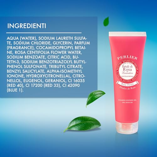 Perlier Doccia Schiuma Petali di Rosa (250 ml) Shower Gel 8.4 fl. oz. Made in Italy [Italian Import]