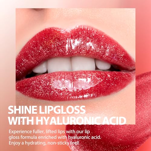 LANGMANNI Hyaluronic Acid Lip Gloss Set 3pc Plumping