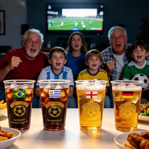 Champion Cups 18 oz - 24 Count England Soccer Party Cups