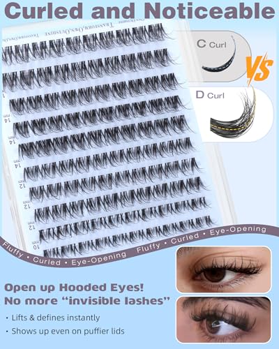 Spider Lash Clusters D Curl Wispy Eyelash Extensions 10-16mm
