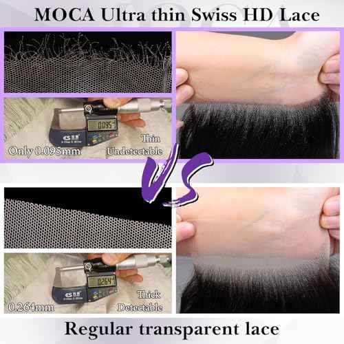 13x6 Frontal HD Lace Body Wave 18 Inch, SKINLIKE Lace Frontal Only,0.095mm Ultra-thin Invisible Real Swiss Lace RAW Virgin Human Hair Single Knot Pre-Plucked with Baby Hair